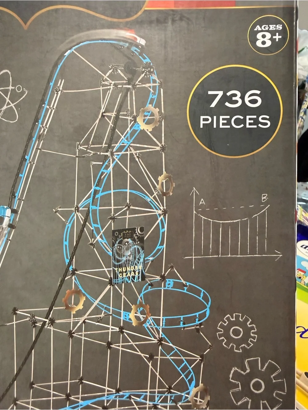 FAO Schwarz Build-A-Coaster STEM Roller Coaster Kit - Blue & Black